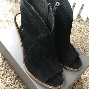 Open toe cut out booties